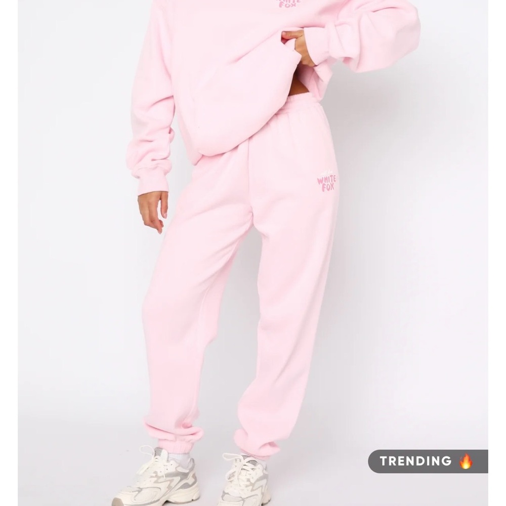 White Fox Pink Joggers